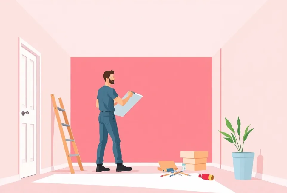 Intérieur rénové après travaux de peinture à Moissac